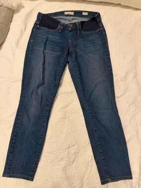 Madewell maternity Dark Blue Skinny Jeans with Stretch Waist Panels